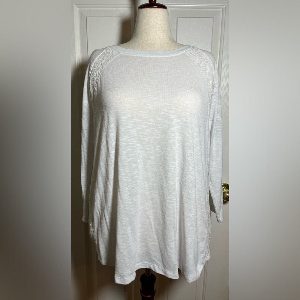 Lane Bryant Women’s White Lace Top